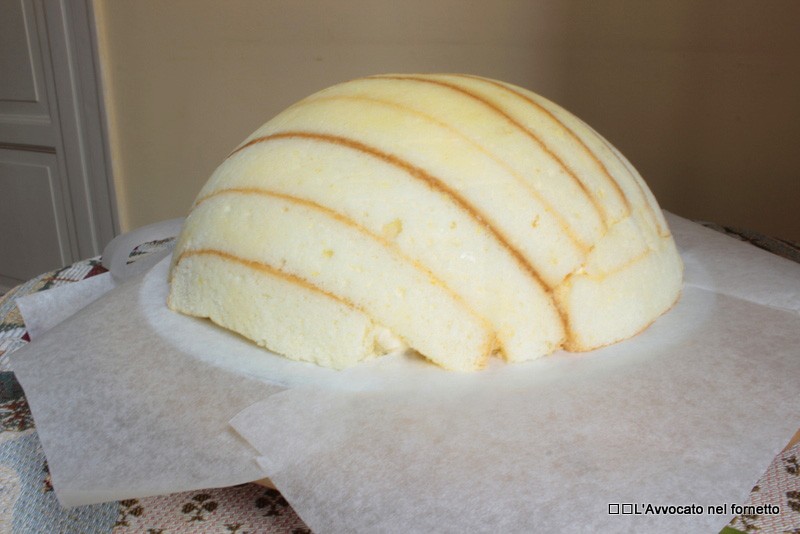 zuccotto crema con ananas caramellato