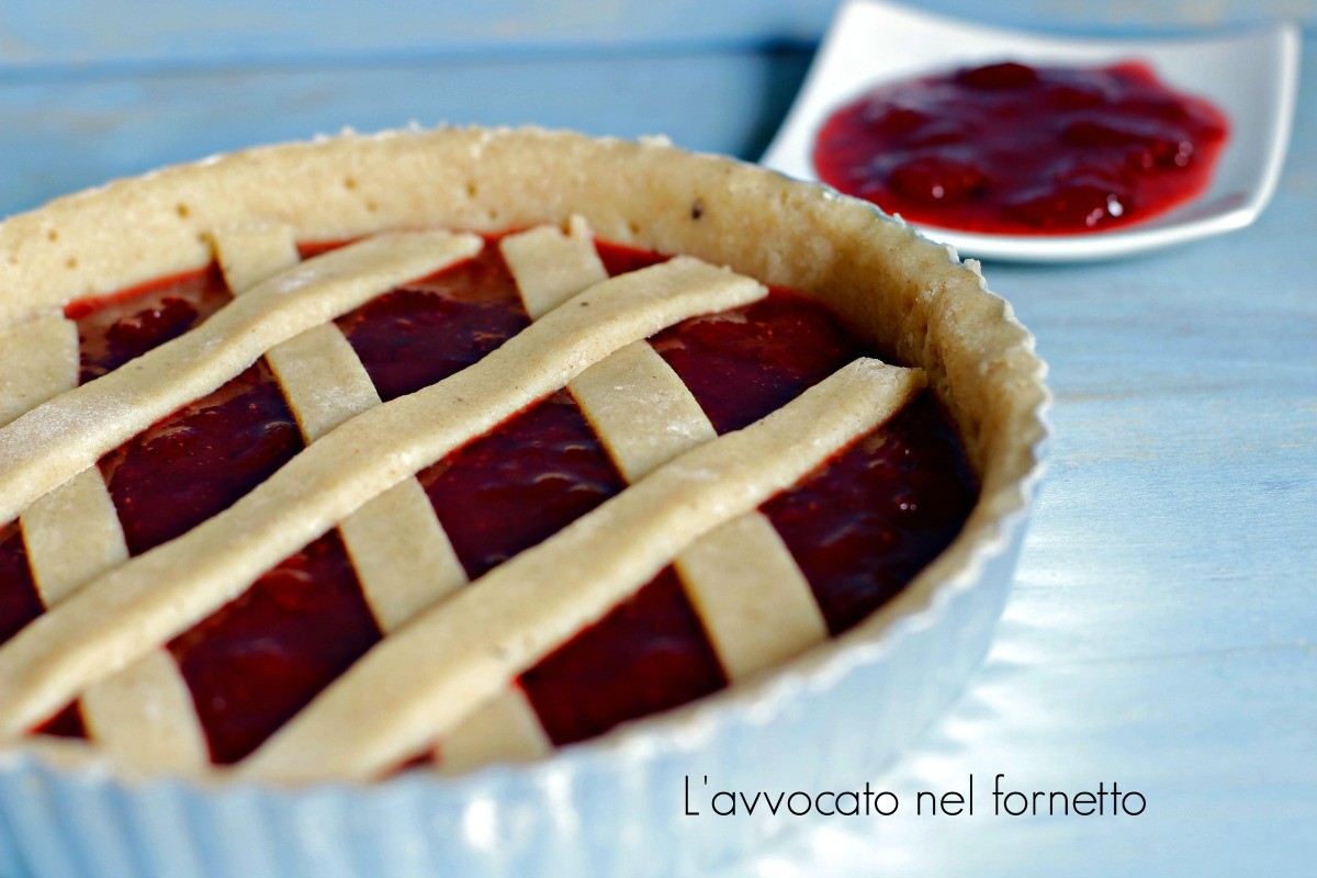 crostata con fragole