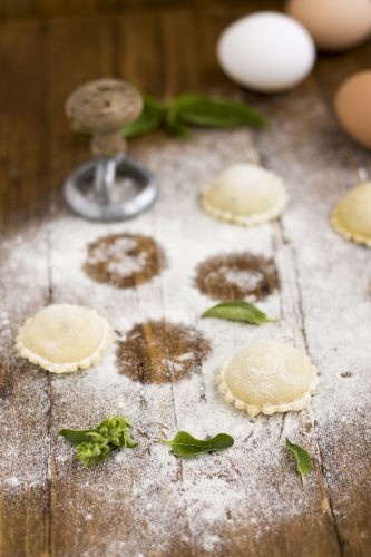 tortelli di robiola e melanzane