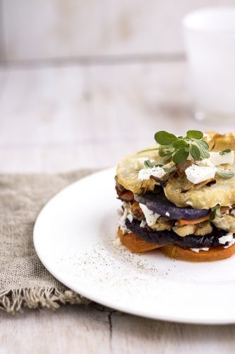 lasagnetta di verdure con feta e maggiorana