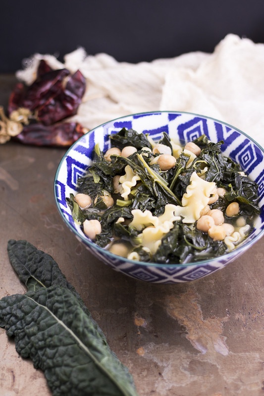 mafalda corta con cavolo nero e ceci