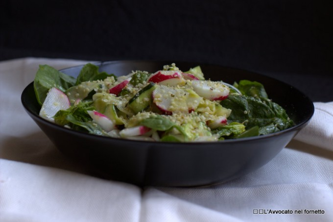 Insalata di spinacino e zucchine marinate