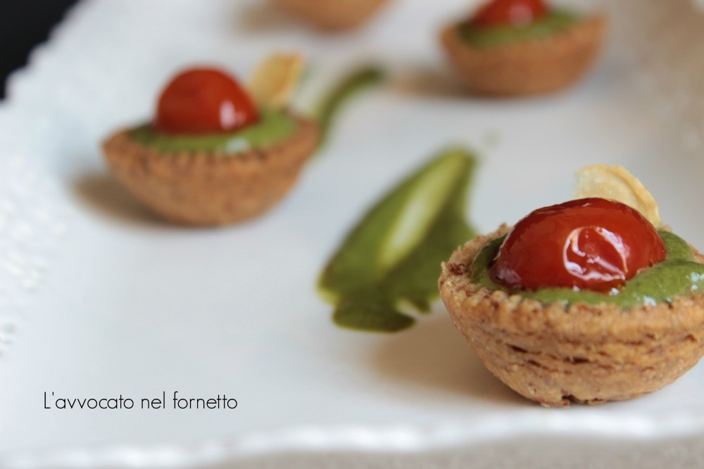 Cestini al farro con crema di tenerumi