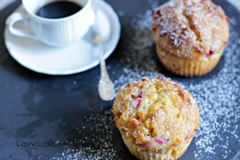 American muffin ai lamponi e cioccolato bianco