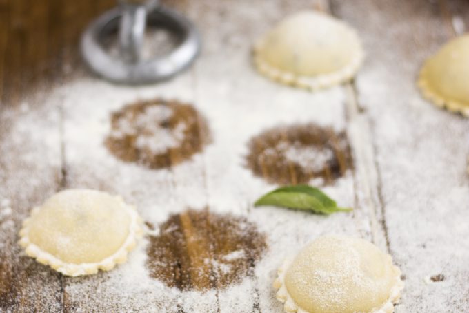 tortelli di robiola e melanzane