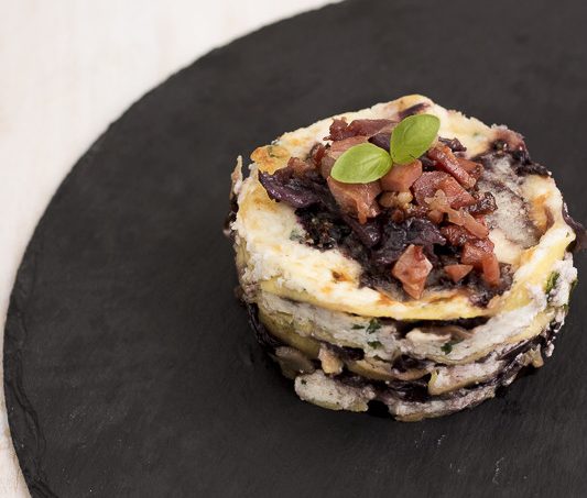 lasagne con ricotta e radicchio